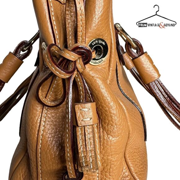 Kate Spade Cognac Pebbled Leather Satchel - Picture 9 of 16